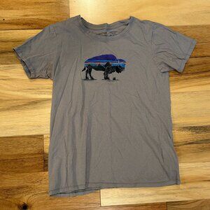 Men's Patagonia T-Shirt – Size Small, Buffalo Graphic, Organic Cotton